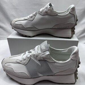NEW BALANCE 327 White Grey Womens Size 9 WS327KE New No Box or Tags Suede Trim